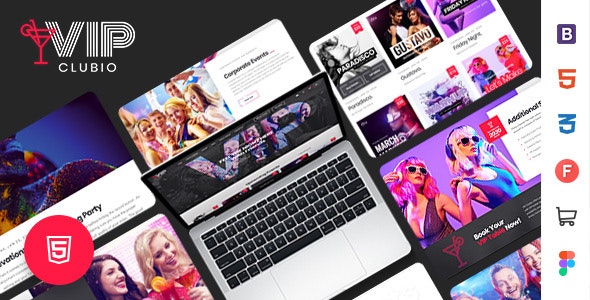 HTML theme, Night Club